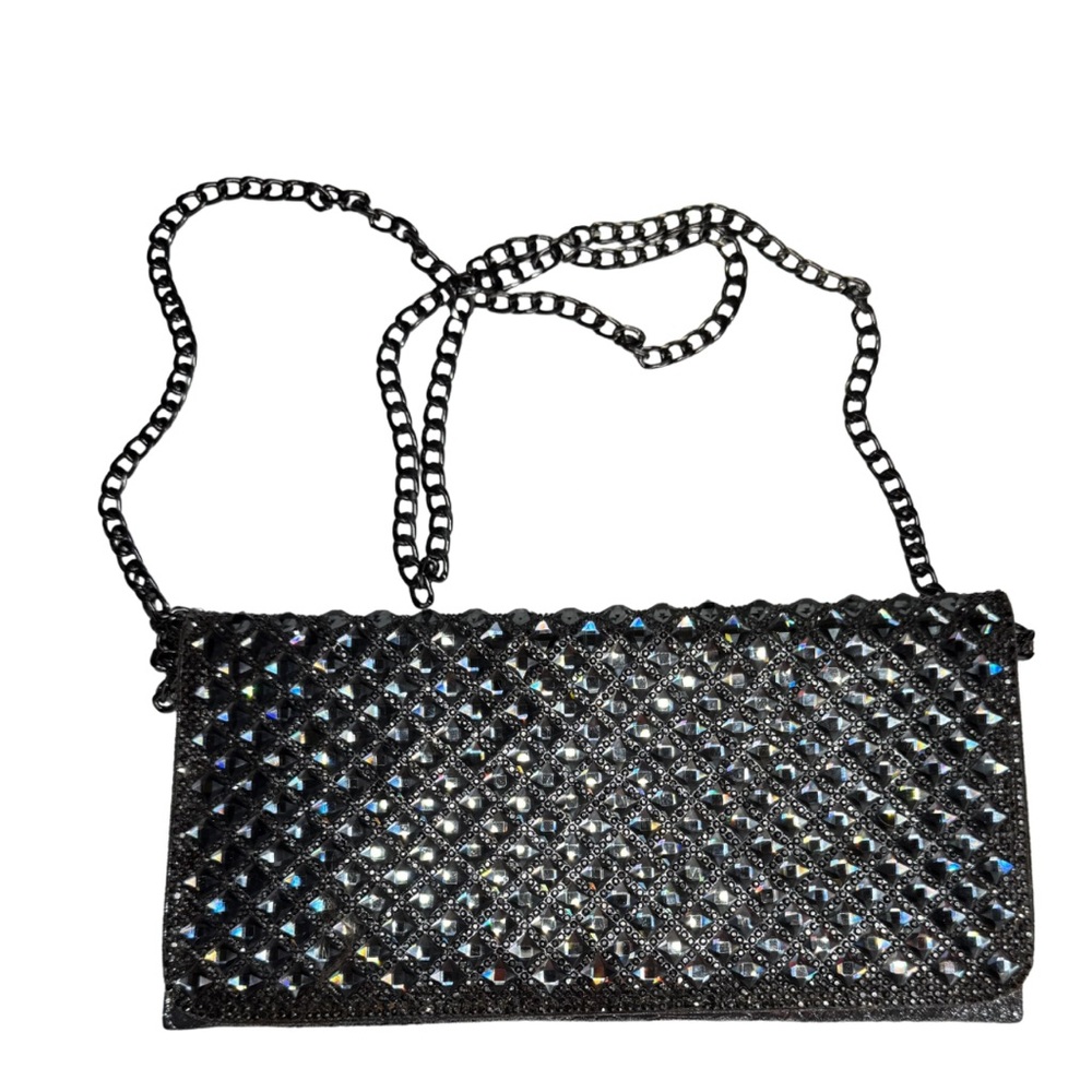 Starlet Dazzling Rhinestone Evening Clutch chain shoulder strap sparkly formal